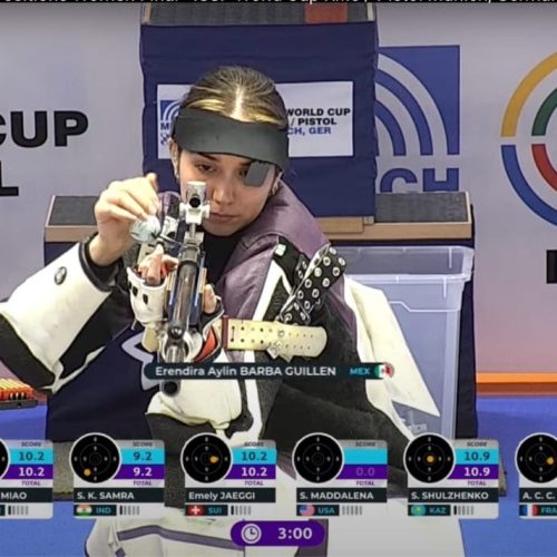 004 ERÉNDIRA BARBA IMPONE RÉCORD NACIONAL Y TERMINA SÉPTIMA EN COPA DEL MUNDO DE TIRO
